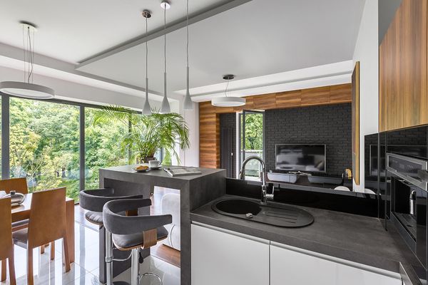 concrete countertops in a modern home 