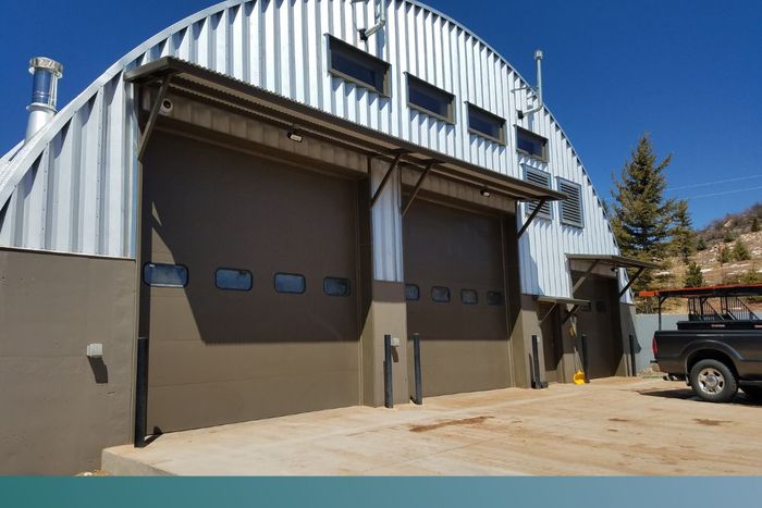 house with a new garage door