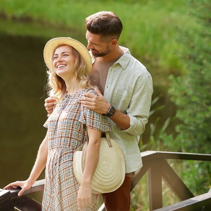 couple on bridge