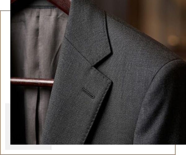 a bespoke style suit jacket