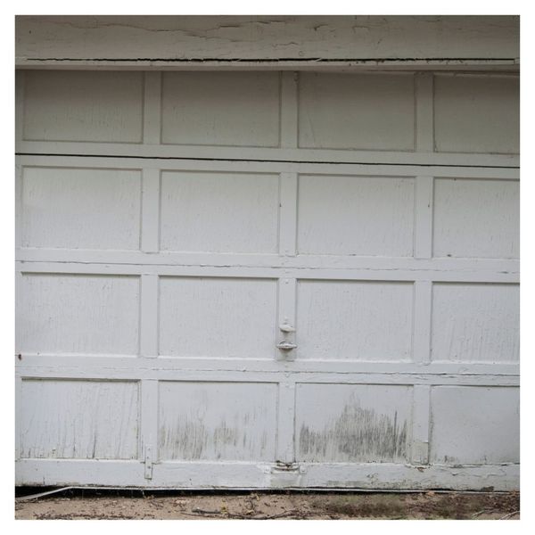 old and worn garage door