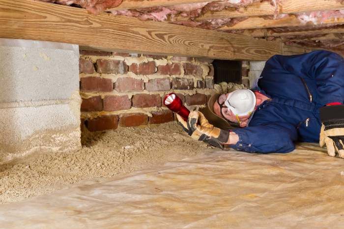 termite inspection under house