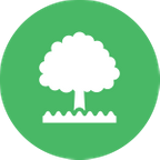 icon of a tree and grass