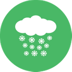 icon of a cloud and snowflakes