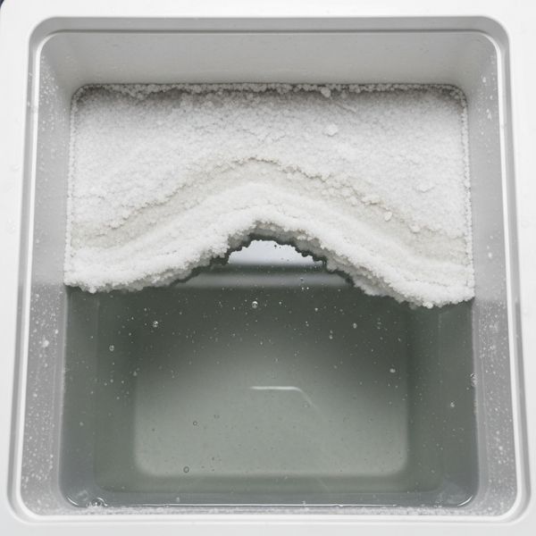 a salt bridge has formed inside a water softener tank