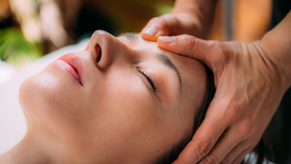 Head massage relieving tension and pressure