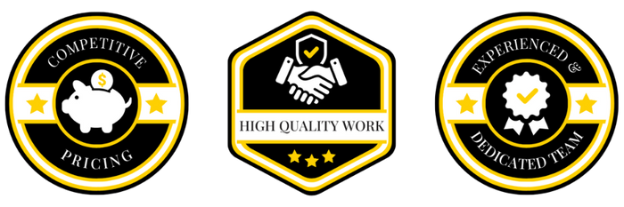 Competitive Pricing, High Quality Work, Experience and Dedicated