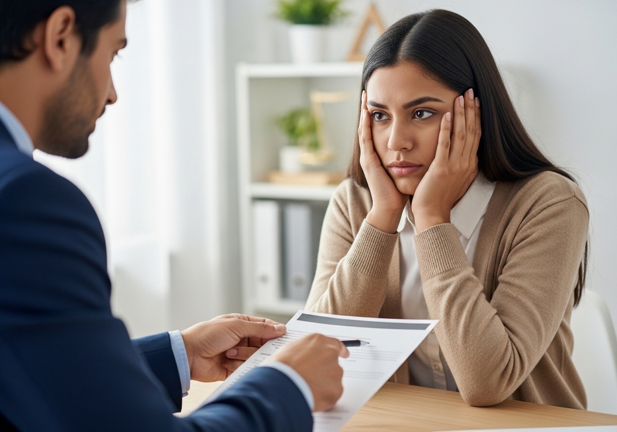 Woman Receiving Bad News at Work