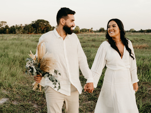 an engaged couple