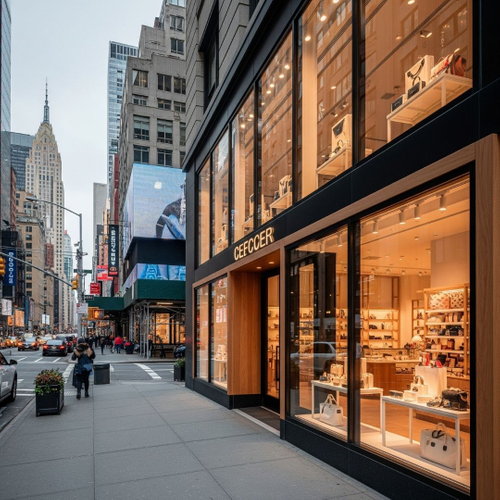 modern business storefront in New York City modern business storefront in New York City