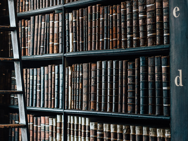 A library of law books.