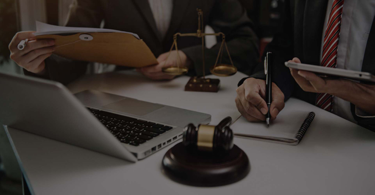 lawyers at a table working