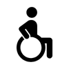 person in wheelchair icon