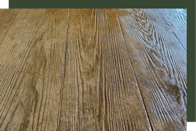 wood concrete stamp