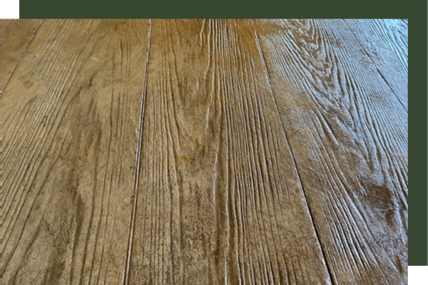 wood concrete stamp
