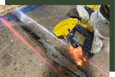 cutting concrete