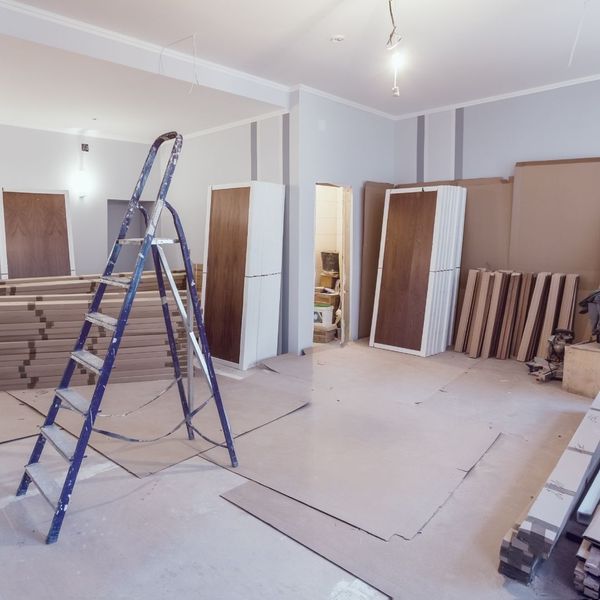apartment interior in the middle of being remodeled