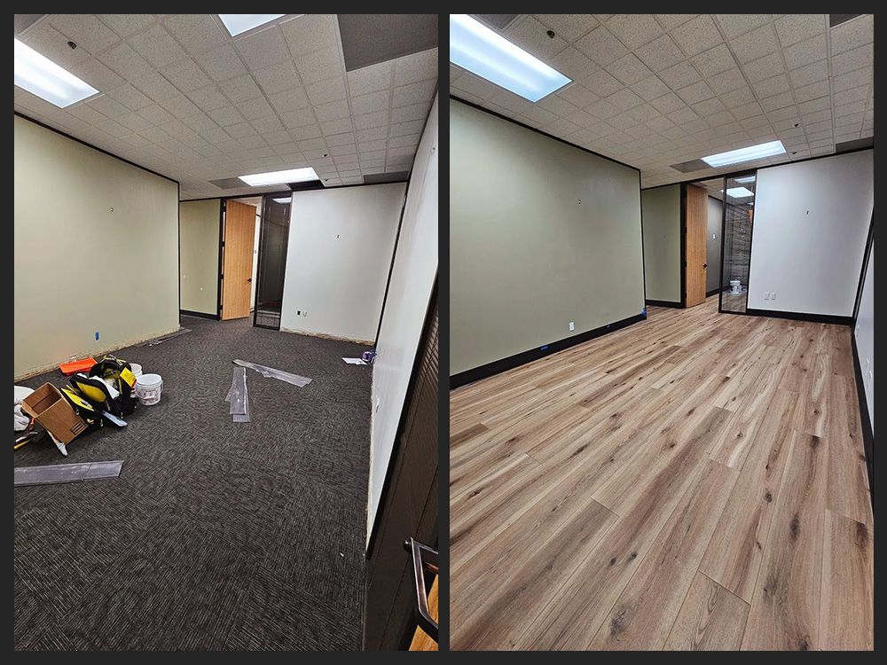 before and after of commercial remodel