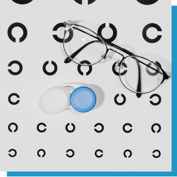 Eye glasses and contacts.