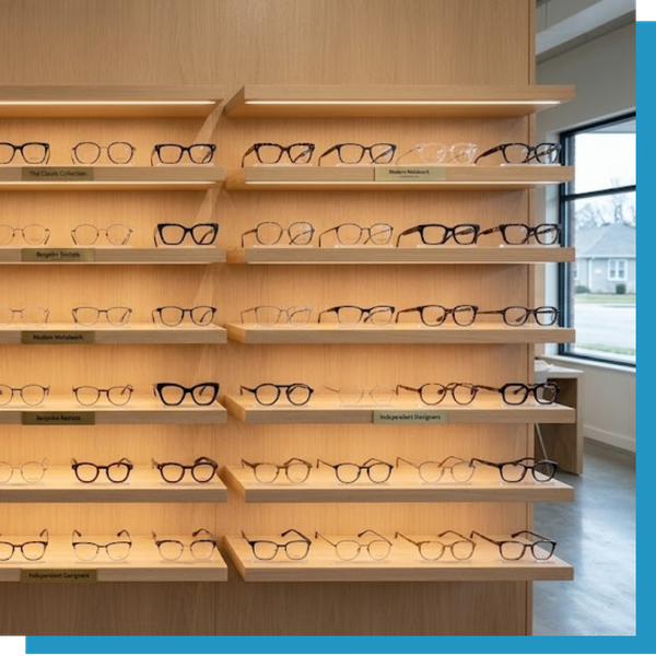 wall of glasses 