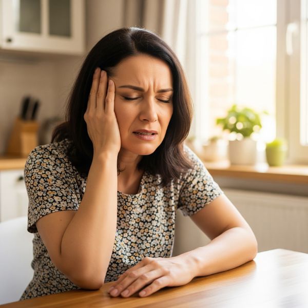 person reacting in distress person reacting in distress