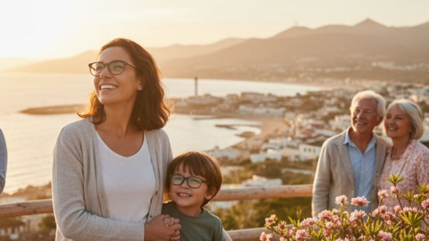 Mom and son with glasses on Mom and son with glasses on