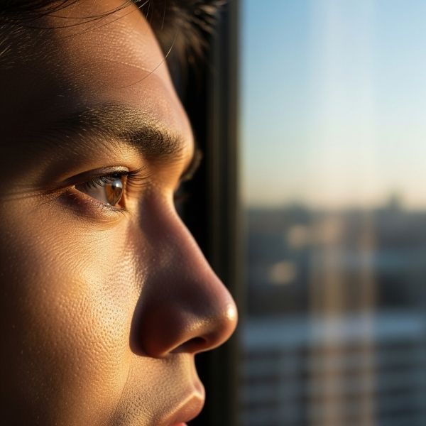 close-up profile shot focusing on a person's eye close-up profile shot focusing on a person's eye