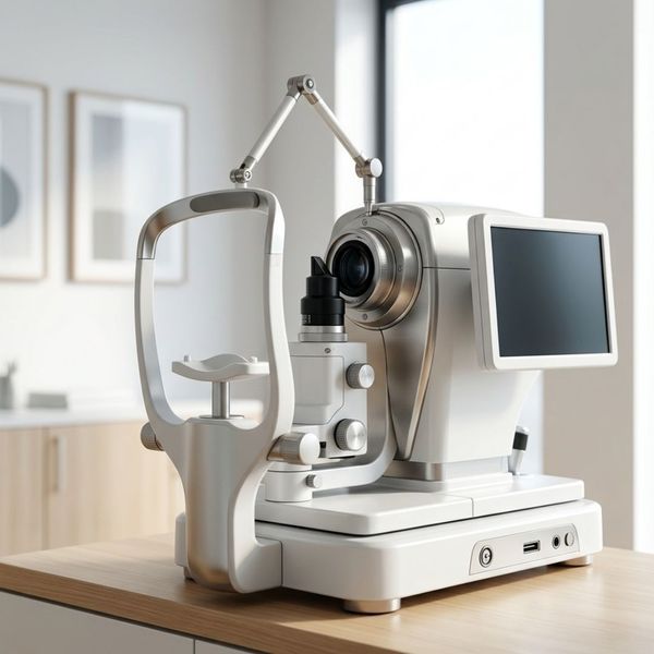Advanced OCT imaging equipment used in precise macular degeneration monitoring.
