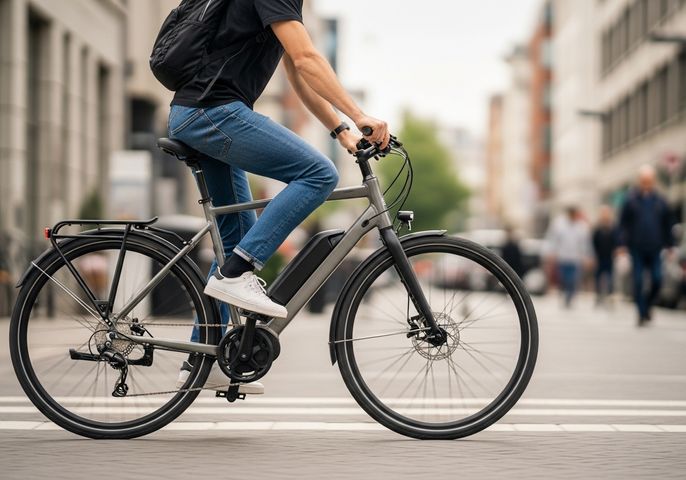 person riding their ebike