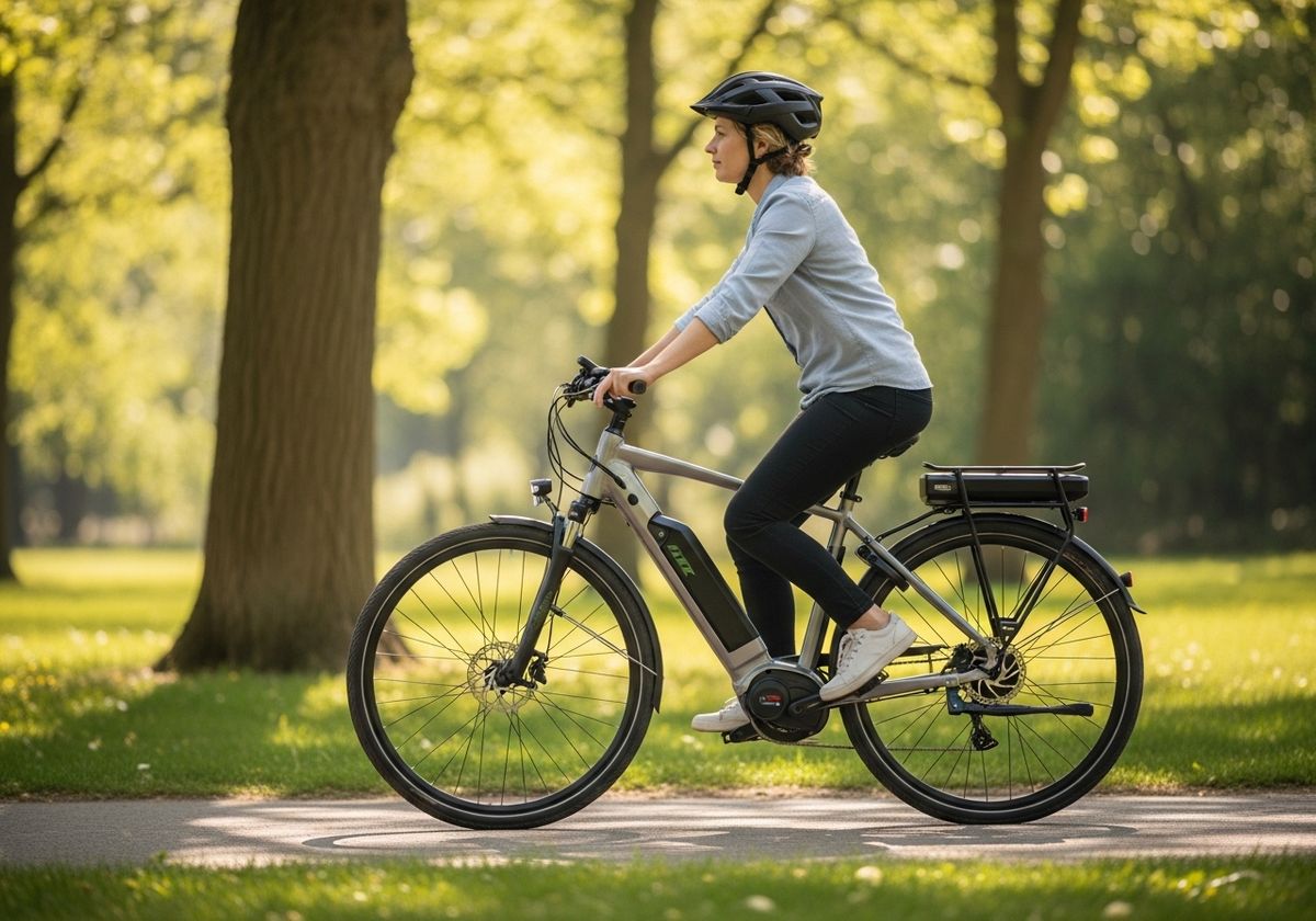 person riding an electric bike