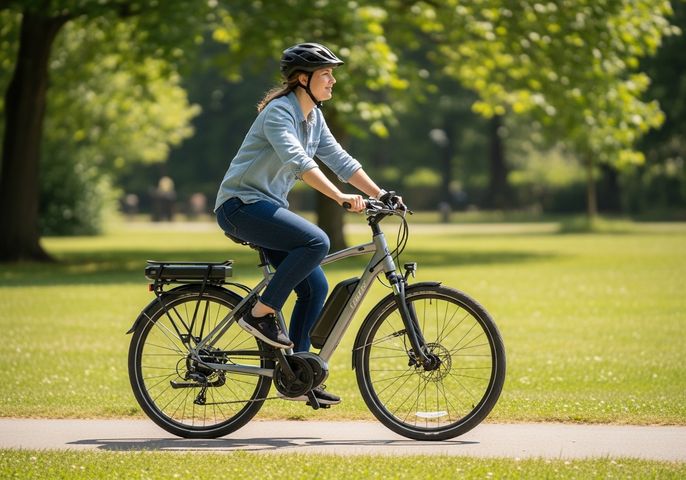 person riding an electric bike person riding an electric bike