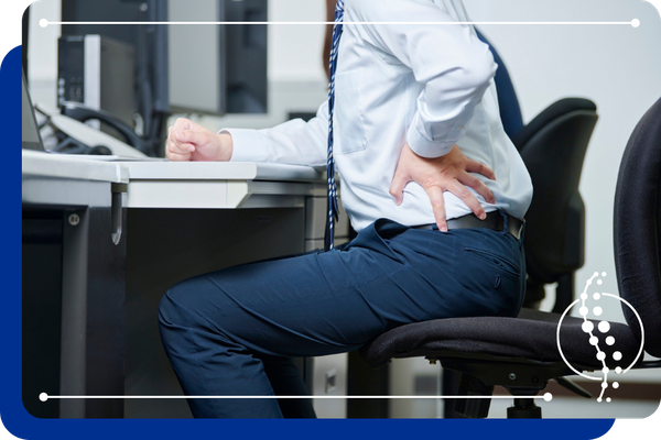 office worker with back pain