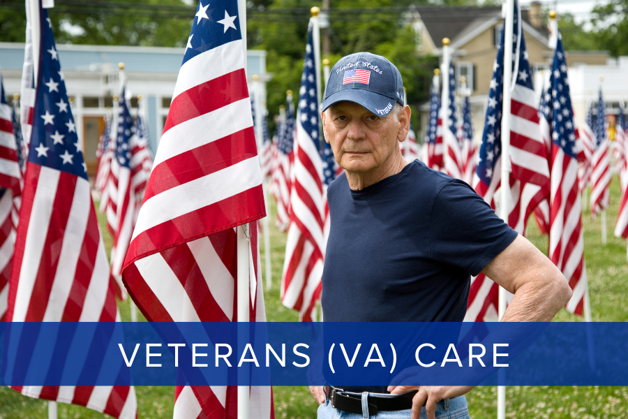 a veteran among flags