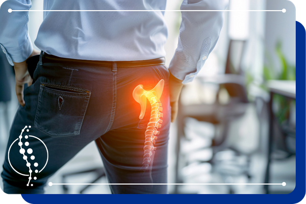 man with sciatica pain