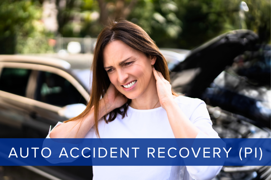 woman suffering from an auto accident