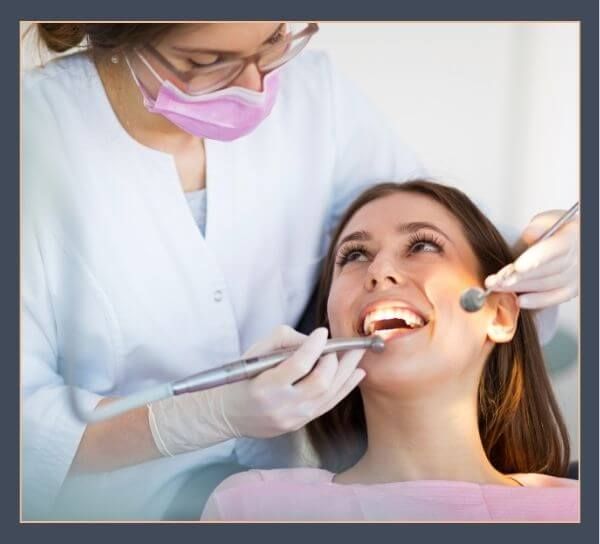 woman at dentist office