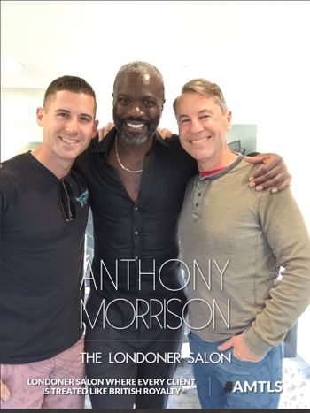 Anthony Morrison standing next to two happy clients at THE LONDONER in Hermosa Beach.