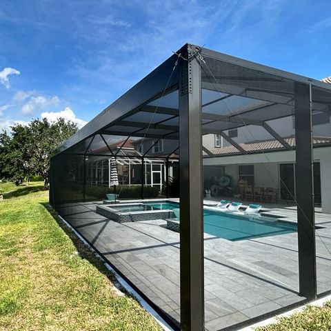 new pool enclosure from outside