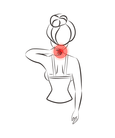neck pain cartoon