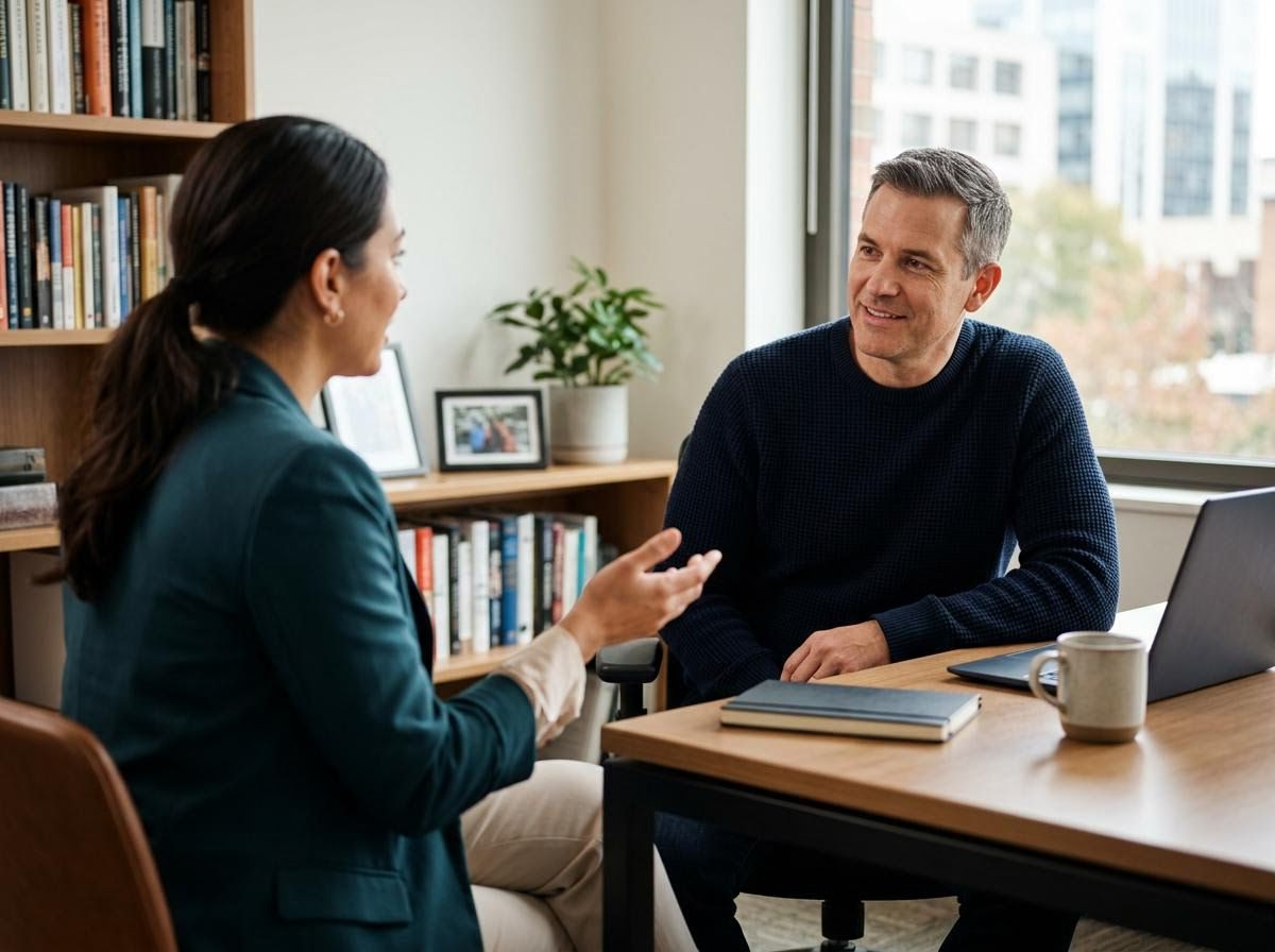 doctor talks to a client doctor talks to a client