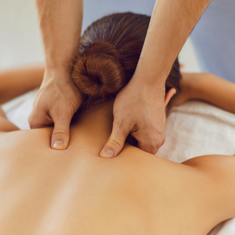 woman getting a massage woman getting a massage
