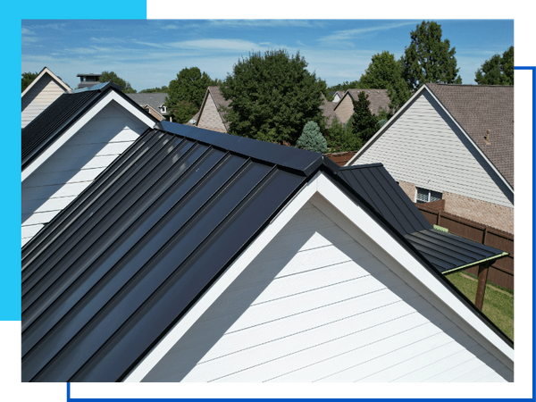 house with metal roofing