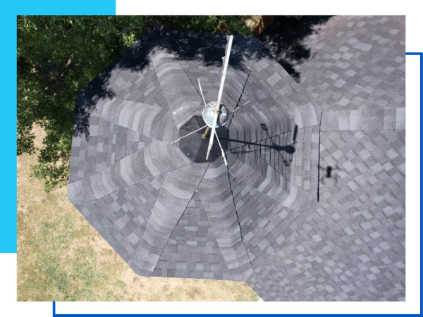 house with shingle roofing