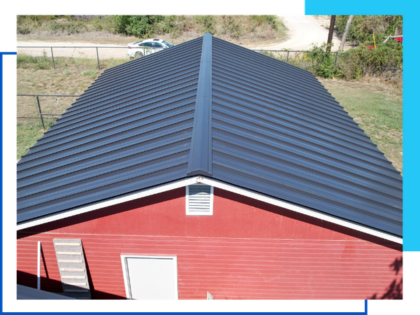 metal roof on a house