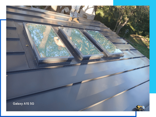 house with new metal roofing