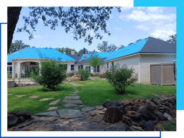 house getting a new roof