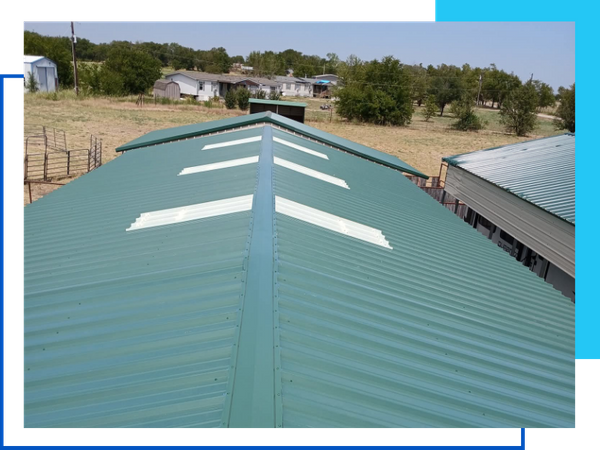 metal roof on a farm