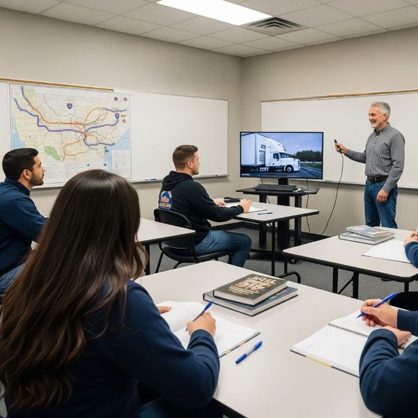 people in a CDL training program
