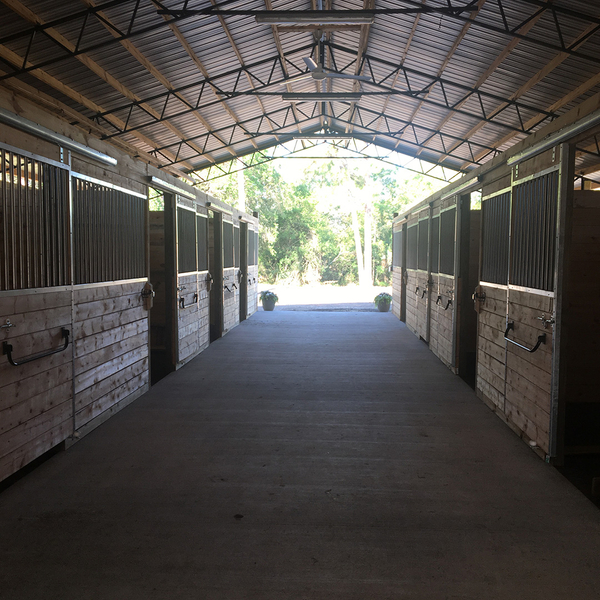 A view of the inside of Raven Ridge Farm's dry stalls