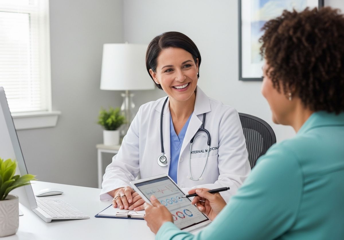 Doctor reviewing results with patient